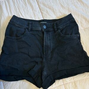 Express Black High-Waist Women's Shorts
